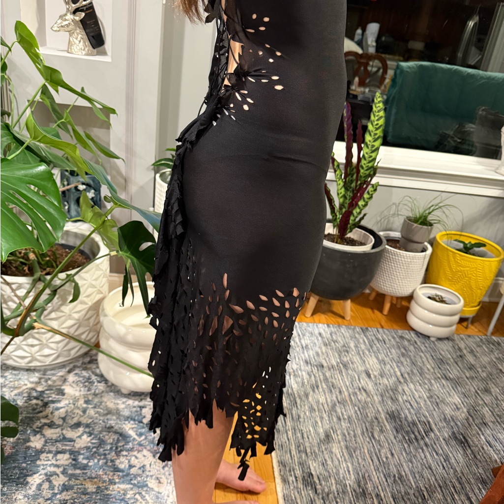 Elegant Black Cutout Dress